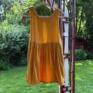 Mustard Yellow Sleeveless Mini Dress